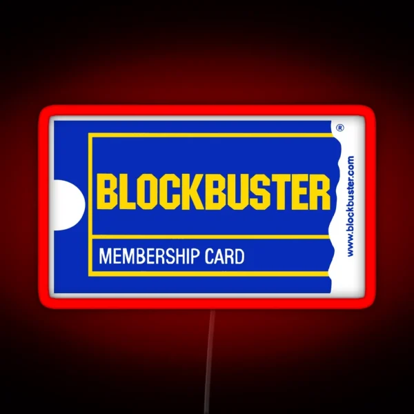 Blockbuster Membership Card RGB Neon Sign