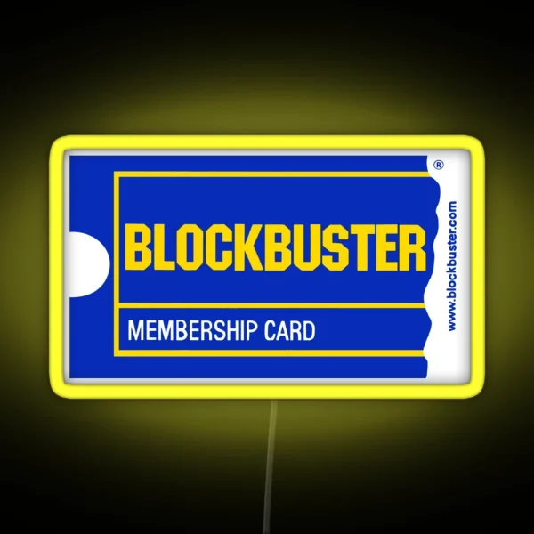 Blockbuster Membership Card RGB Neon Sign