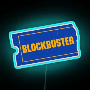 Blockbuster Video Logo RGB Neon Sign