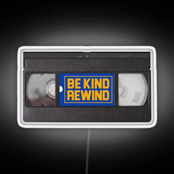 Blockbuster Video Rental VHS Be Kind Rewind Led RGB Neon Sign