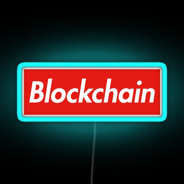 Blockchain RGB Neon Sign