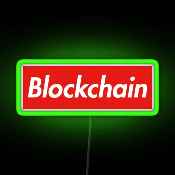 Blockchain RGB Neon Sign