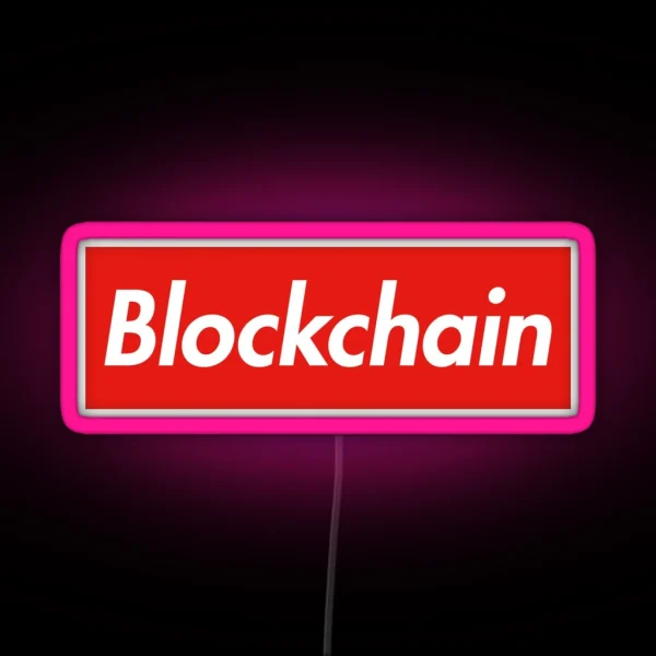 Blockchain RGB Neon Sign