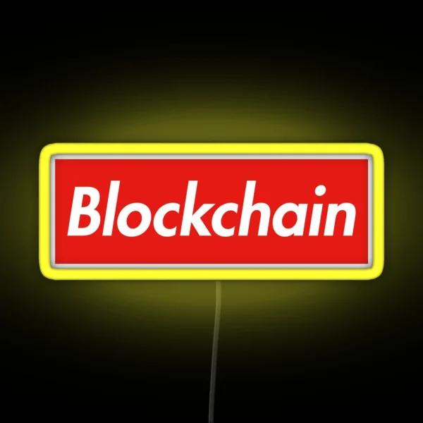Blockchain RGB Neon Sign