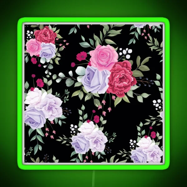 Blooming Rose RGB Neon Sign