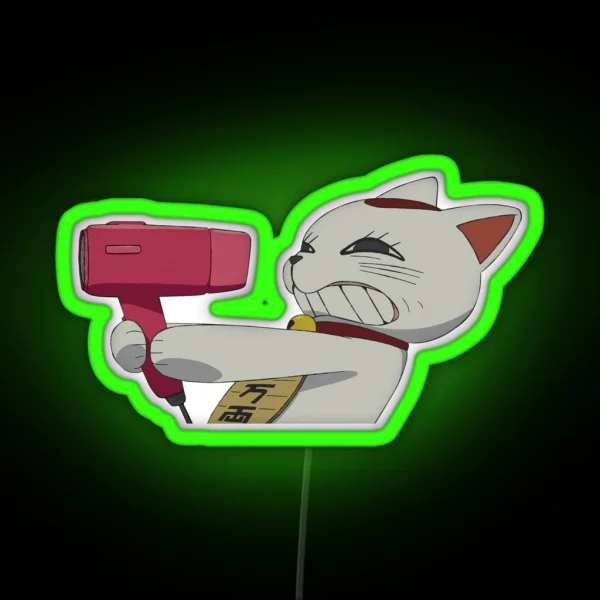 Blowdryer Neko Babaa RGB Neon Sign