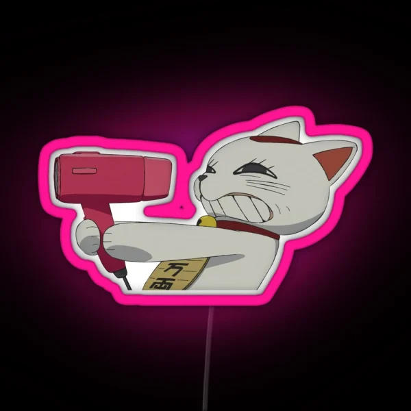 Blowdryer Neko Babaa RGB Neon Sign