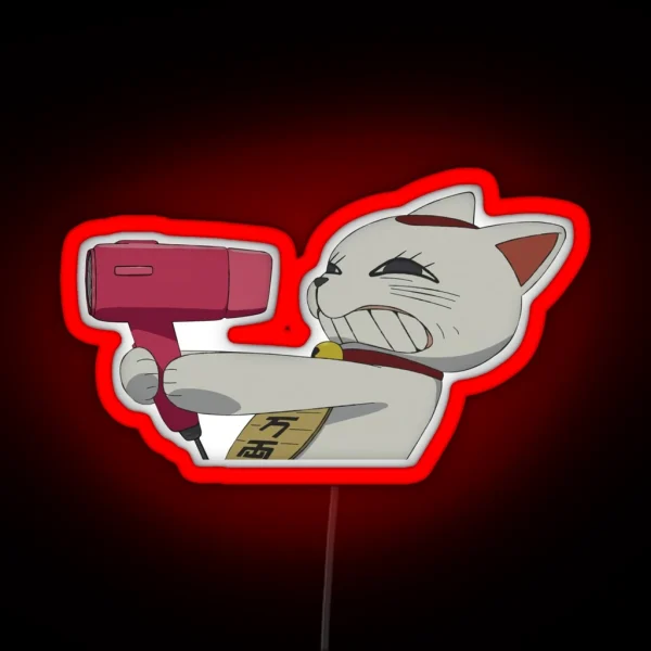 Blowdryer Neko Babaa RGB Neon Sign