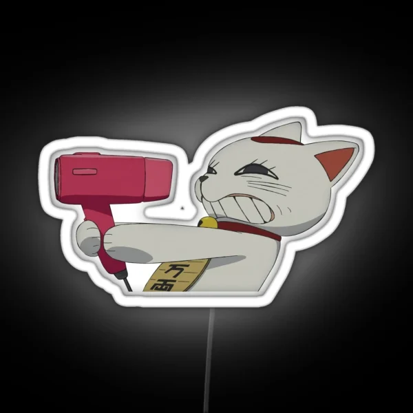 Blowdryer Neko Babaa RGB Neon Sign