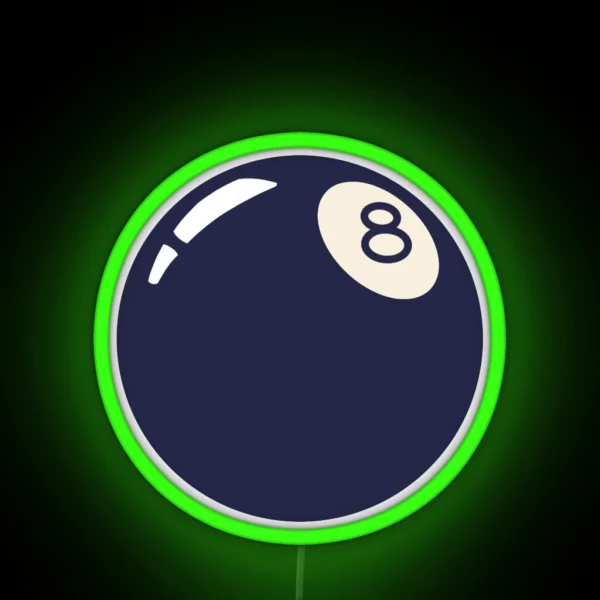 Blue 8 Ball Pool RGB Neon Sign