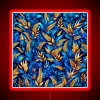 Vibrant blue and barley grain design with colorful neon lighting