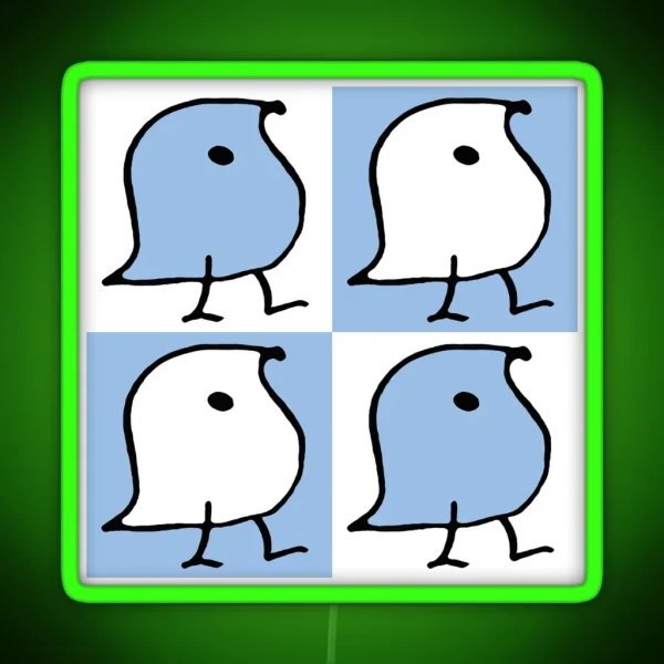 Blue And White Wugs RGB Neon Sign