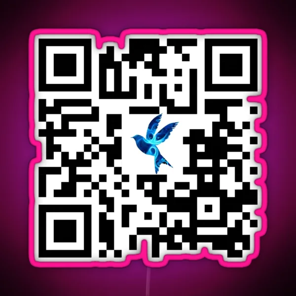 Blue Bird Anime Opening QR Code RGB Neon Sign