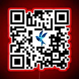 Blue Bird Anime Opening QR Code RGB Neon Sign