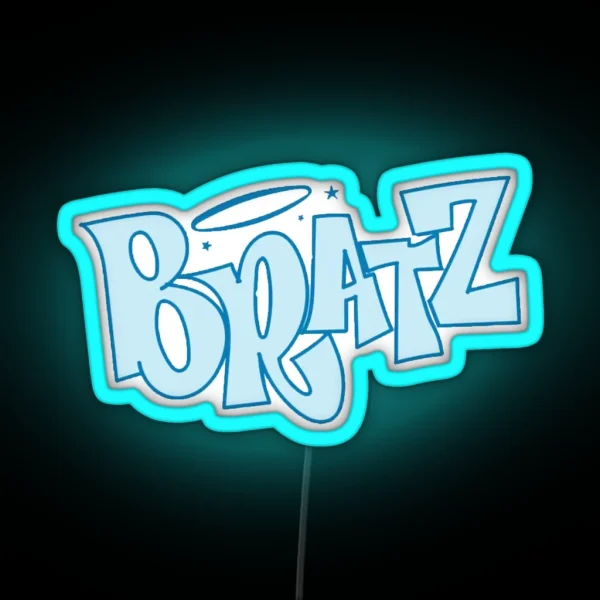 Blue Bratz Logo RGB Neon Sign
