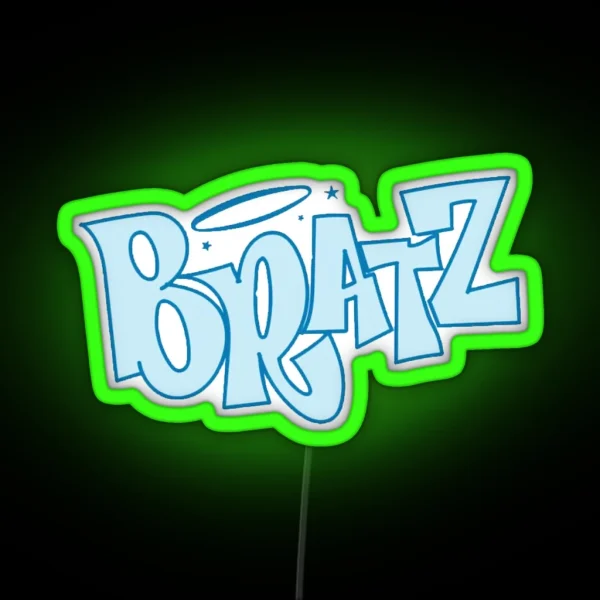 Blue Bratz Logo RGB Neon Sign