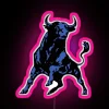 Add vibrant blue bull RGB neon ambiance to your decor