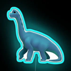 Blue Dino Emoji RGB Neon Sign