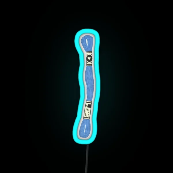 Blue Embroidery Skein RGB Neon Sign
