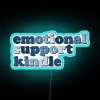 Empowering mental health with calming blue quotes and vibrant lights.