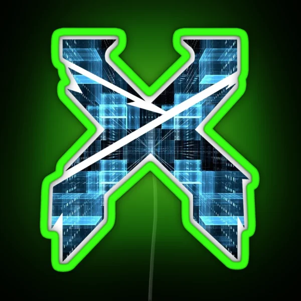 Blue Excision Logo RGB Neon Sign