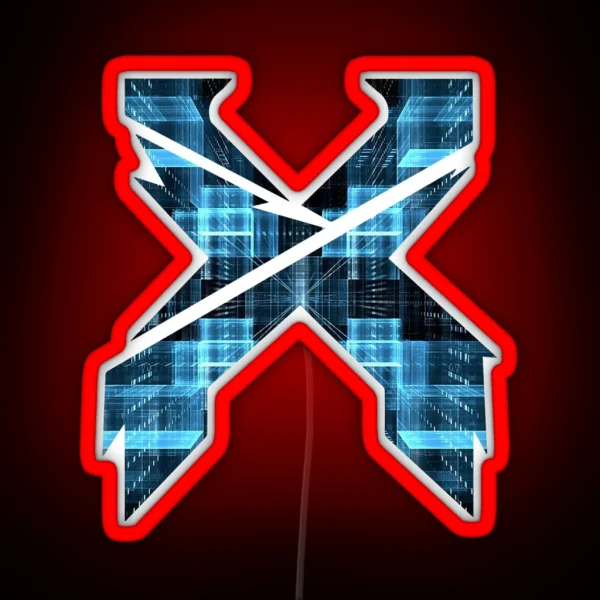 Blue Excision Logo RGB Neon Sign