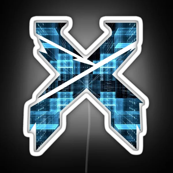 Blue Excision Logo RGB Neon Sign