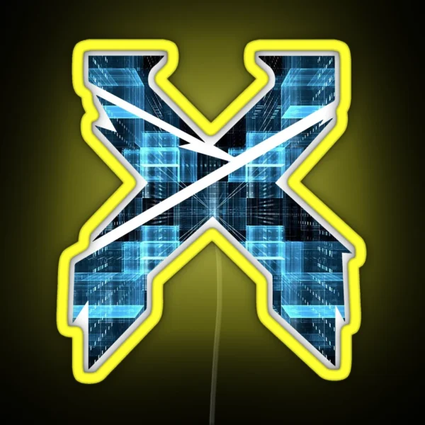 Blue Excision Logo RGB Neon Sign