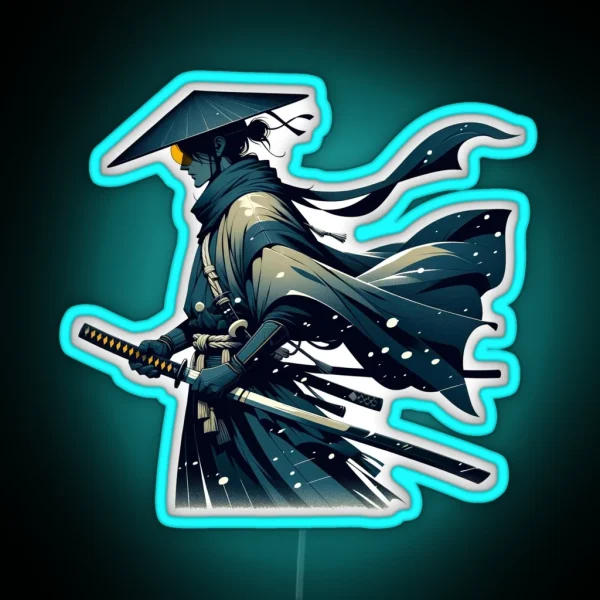 Blue Eye Samurai Retro Vintage Stylized RGB Neon Sign