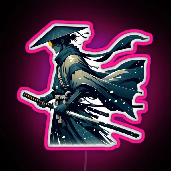 Blue Eye Samurai Retro Vintage Stylized RGB Neon Sign