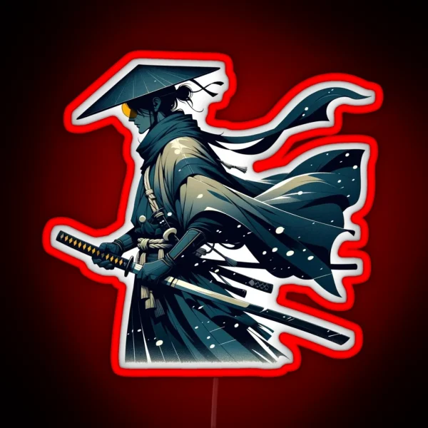 Blue Eye Samurai Retro Vintage Stylized RGB Neon Sign