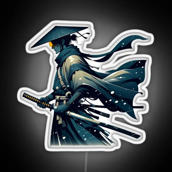 Blue Eye Samurai Retro Vintage Stylized RGB Neon Sign