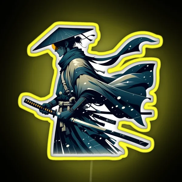 Blue Eye Samurai Retro Vintage Stylized RGB Neon Sign