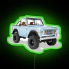 Vintage Blue Ford Bronco Neon Sign with RGB Color Options