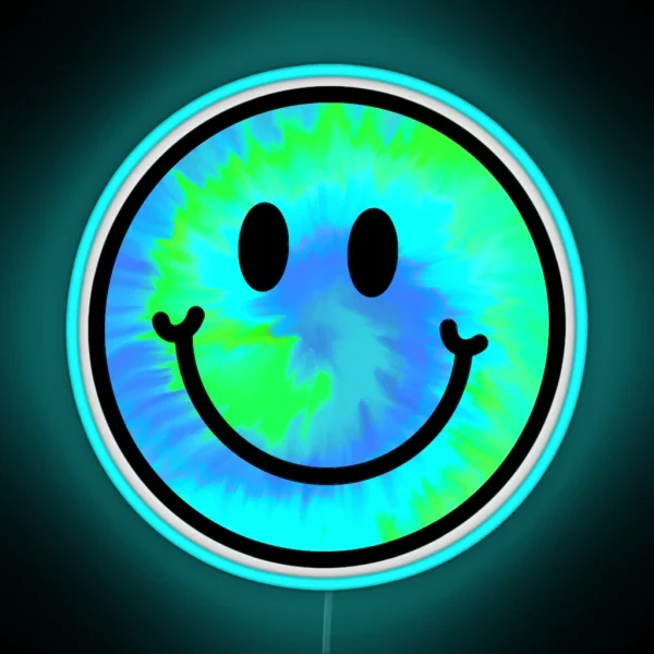 Blue Green Tie Dye RGB Neon Sign