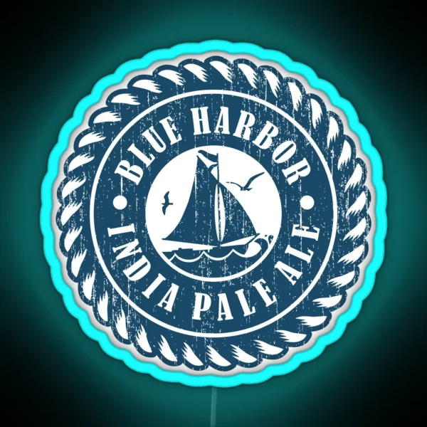 Blue Harbor IPA Graphic Tee RGB Neon Sign