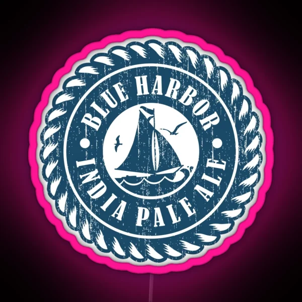 Blue Harbor IPA Graphic Tee RGB Neon Sign