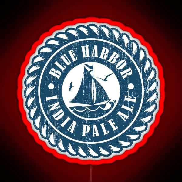 Blue Harbor IPA Graphic Tee RGB Neon Sign