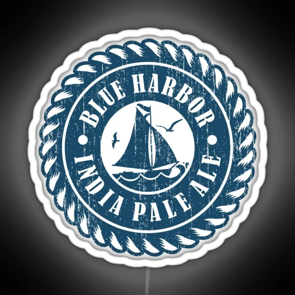Blue Harbor IPA Graphic Tee RGB Neon Sign