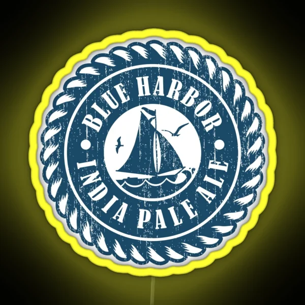 Blue Harbor IPA Graphic Tee RGB Neon Sign