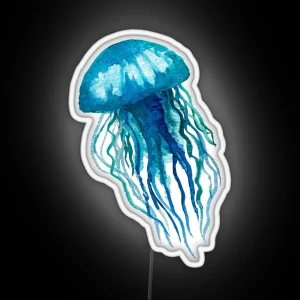 Blue Jellyfish RGB Neon Sign