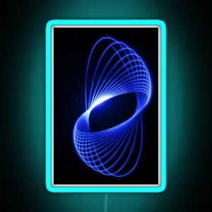 Blue Light Spiral Trails RGB Neon Sign