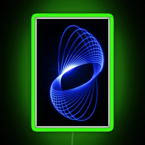 Blue Light Spiral Trails RGB Neon Sign