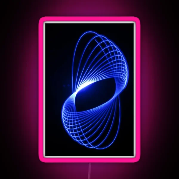 Blue Light Spiral Trails RGB Neon Sign