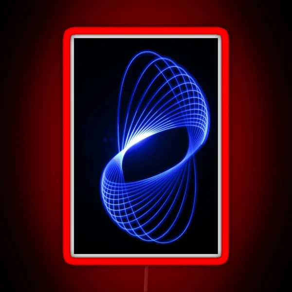 Blue Light Spiral Trails RGB Neon Sign