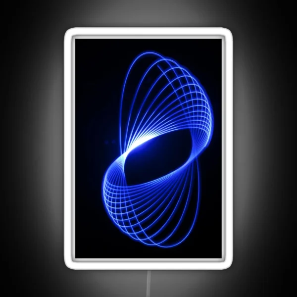 Blue Light Spiral Trails RGB Neon Sign