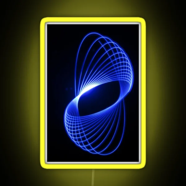 Blue Light Spiral Trails RGB Neon Sign