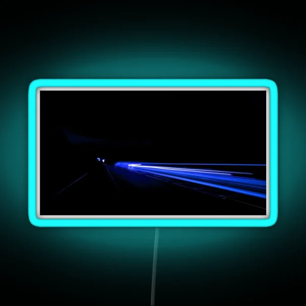 Blue Light Trail RGB Neon Sign