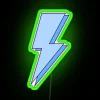 Electric Blue Lightning Bolt LED Neon Sign Home Decor Accent Lighting