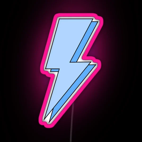 Blue Lightning Bolt RGB Neon Sign